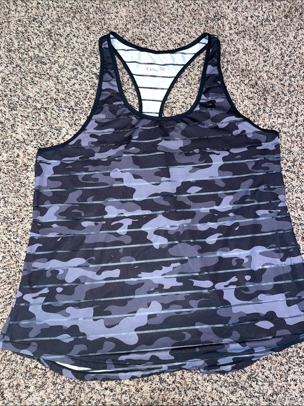 ZYIA Women’s Camo Racerback Tank - Black & Gray Plus Size XXXL NWOT